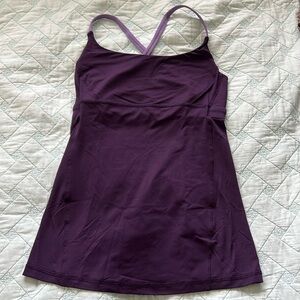 Lululemon purple cross back tank 4